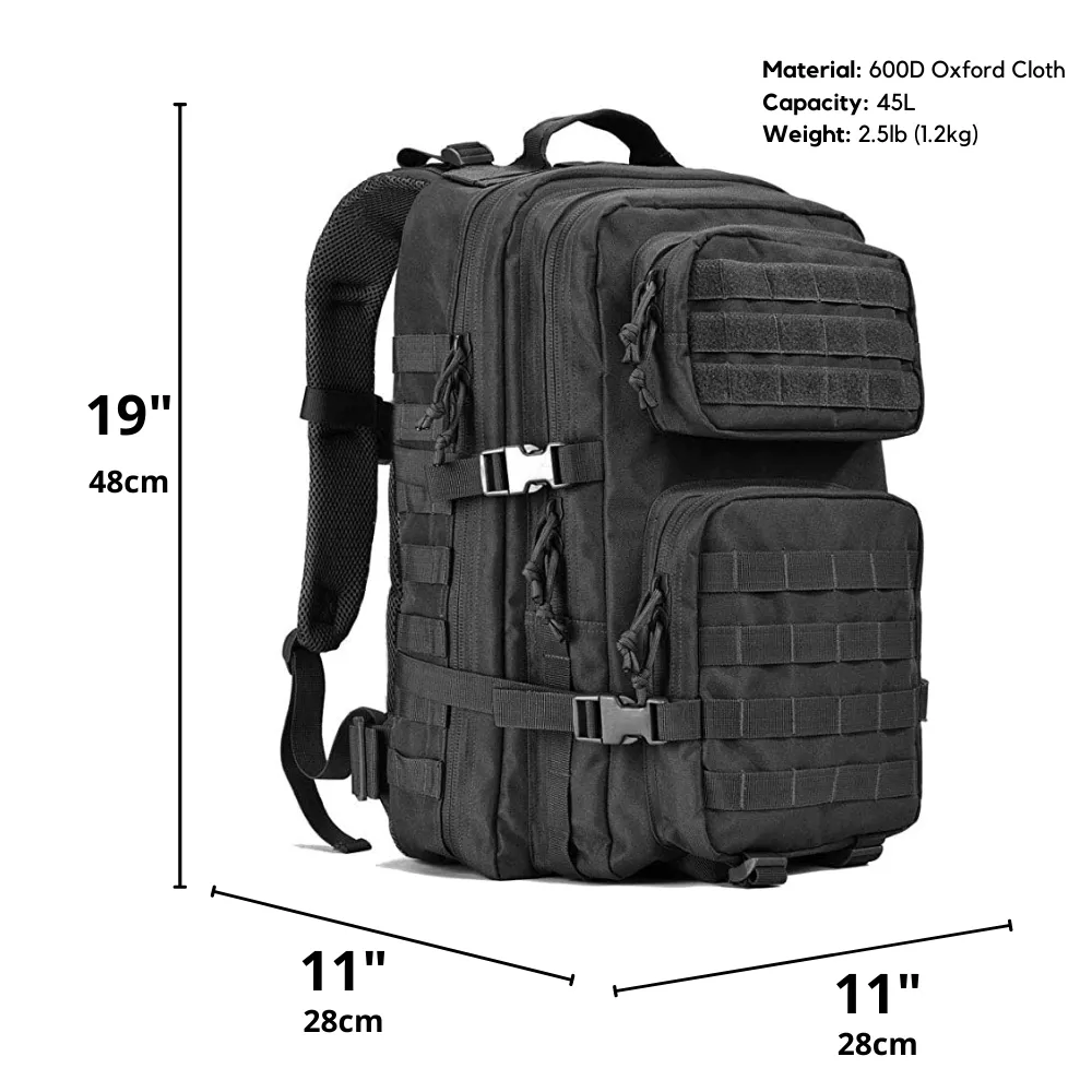 45L Tactical Molle Rucksack for Outdoor Adventures