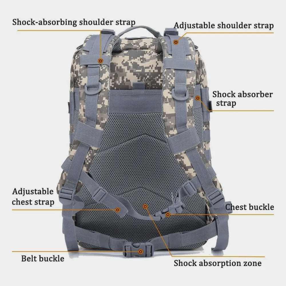 45L Tactical Molle Rucksack for Outdoor Adventures