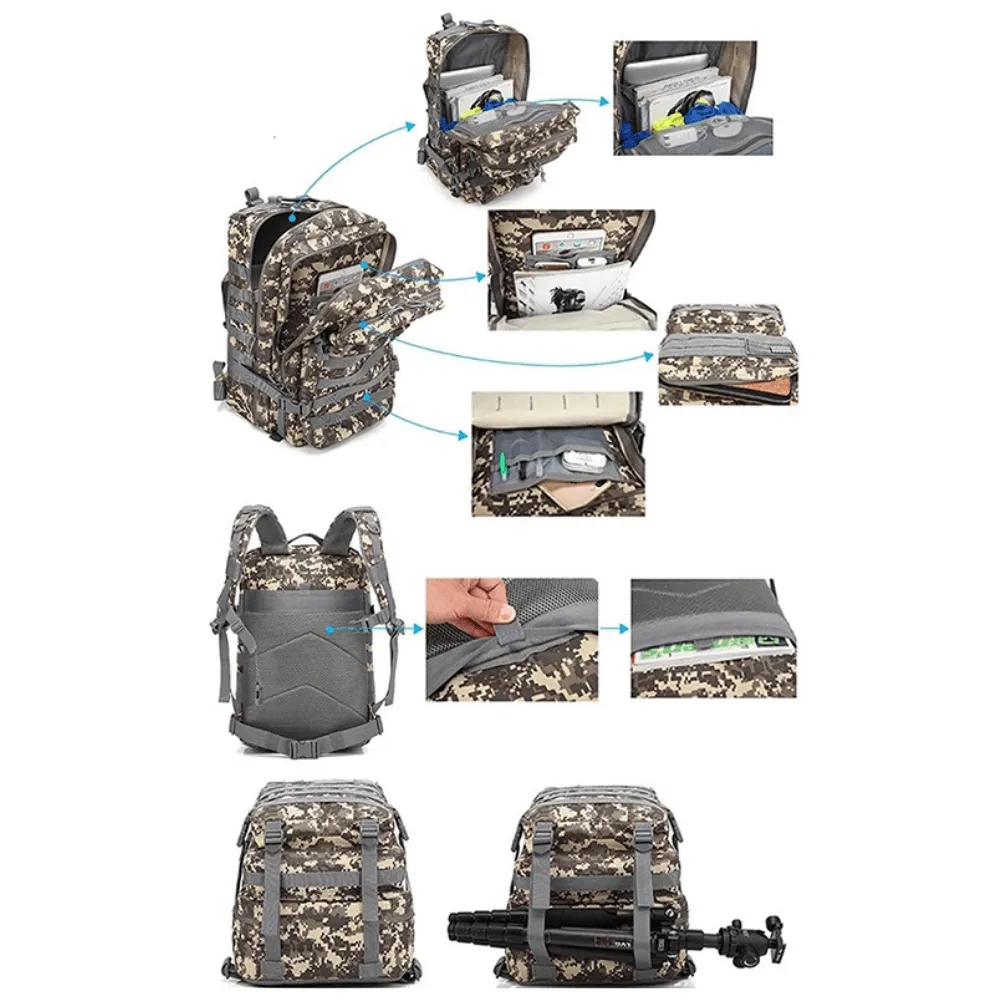 45L Tactical Molle Rucksack for Outdoor Adventures