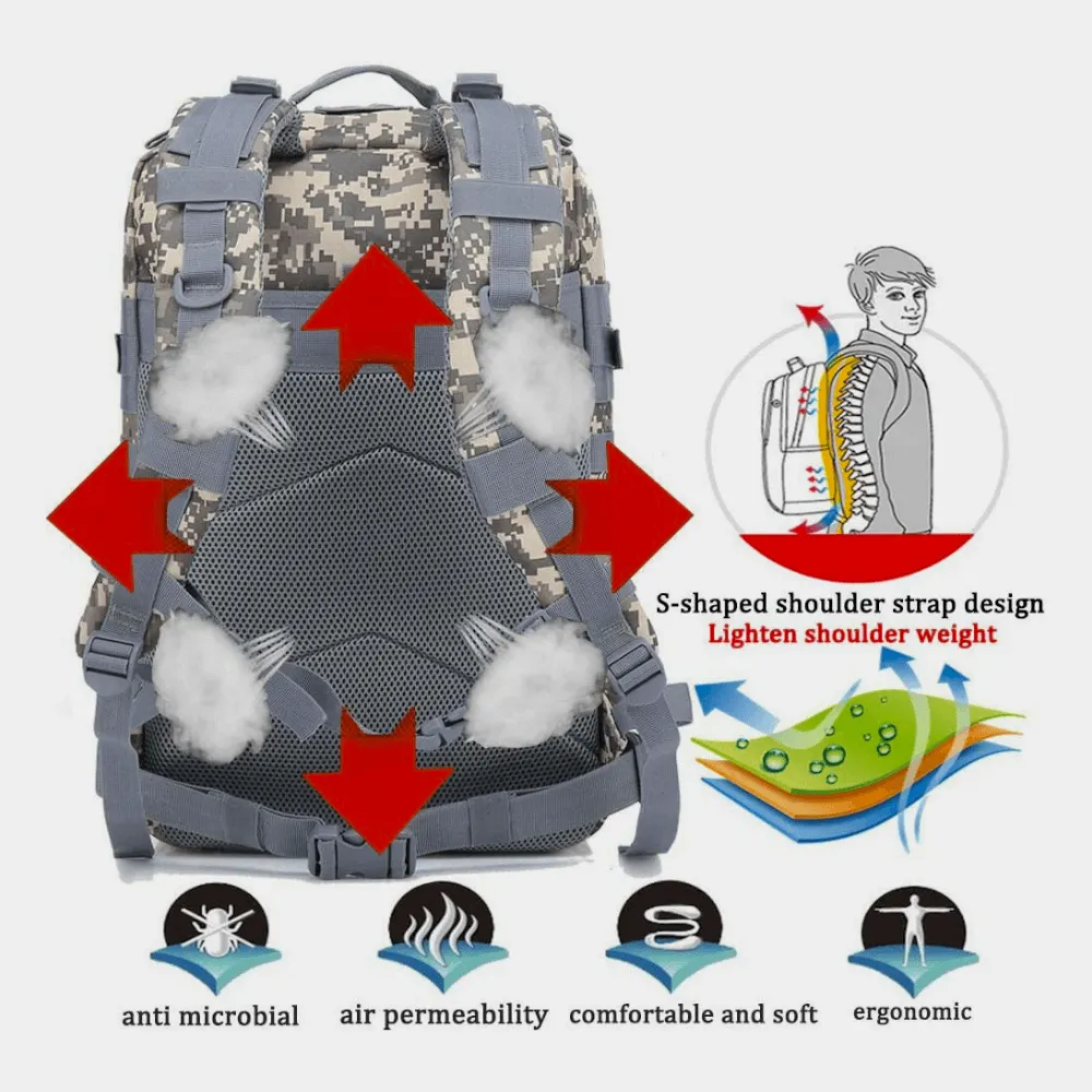 45L Tactical Molle Rucksack for Outdoor Adventures