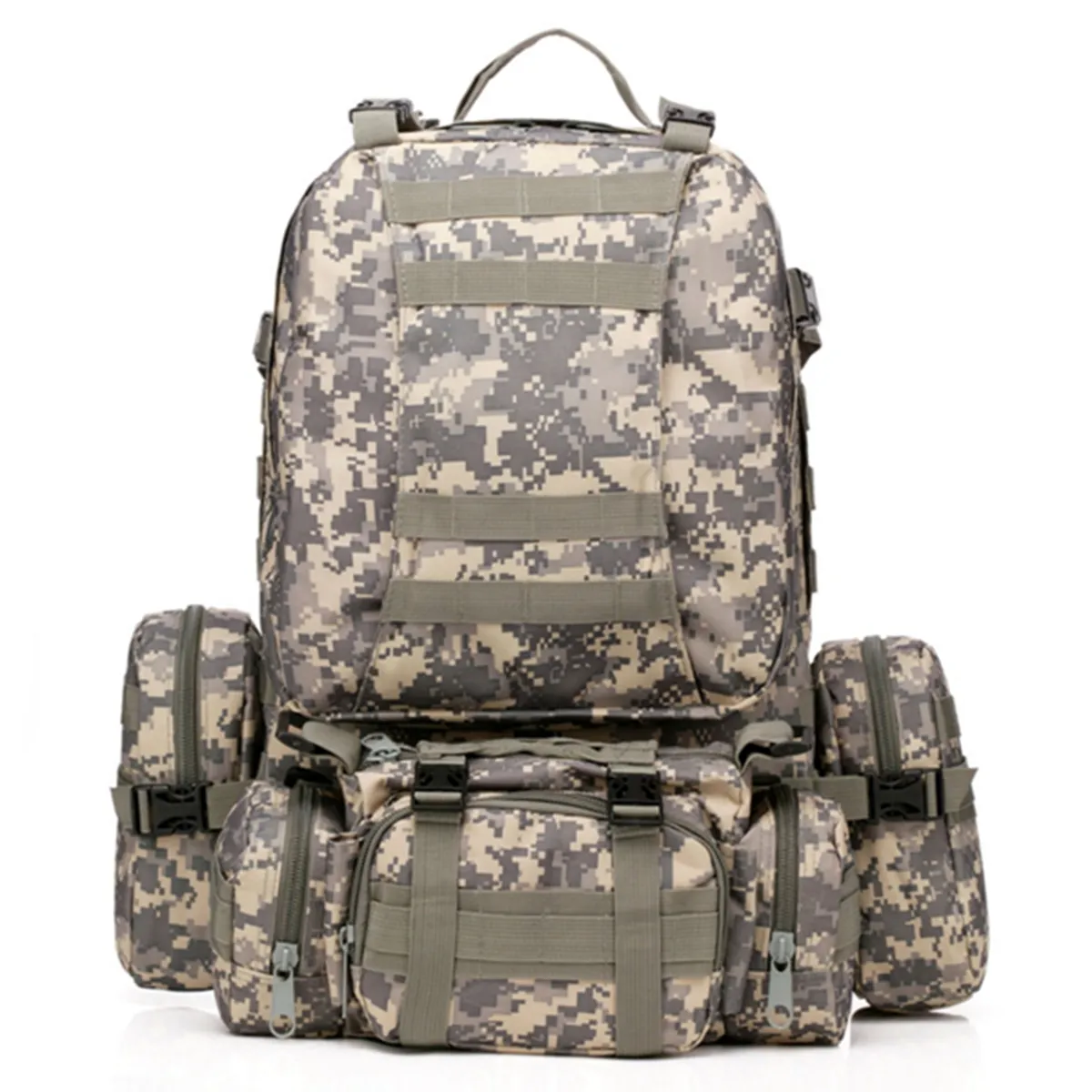 55L Military Tactical Army Backpack Rucksack Camping Hiking Trekking Bag
