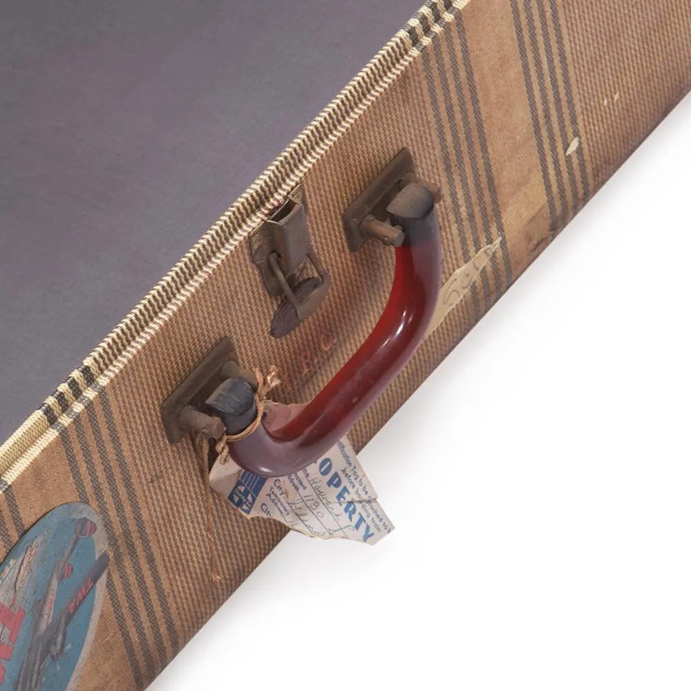 Beige Depression Era Suitcase