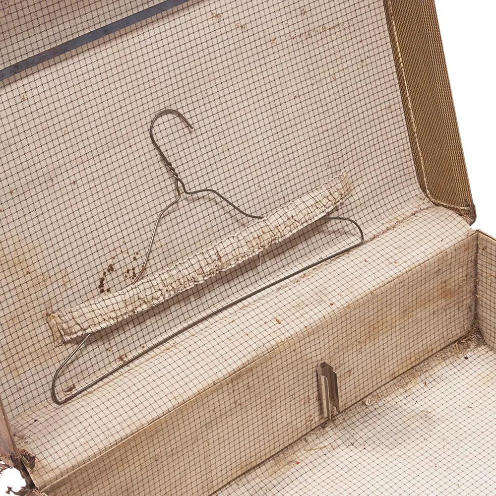 Beige Depression Era Suitcase