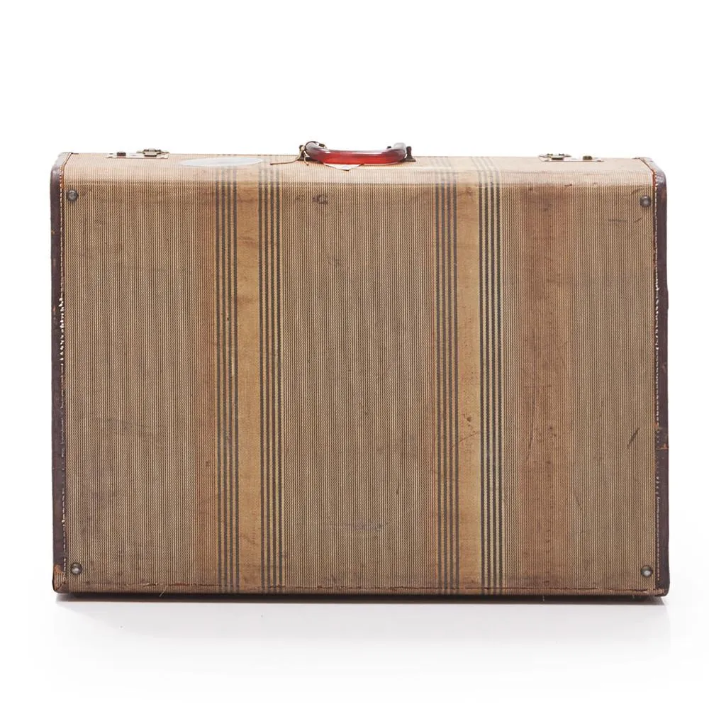 Beige Depression Era Suitcase