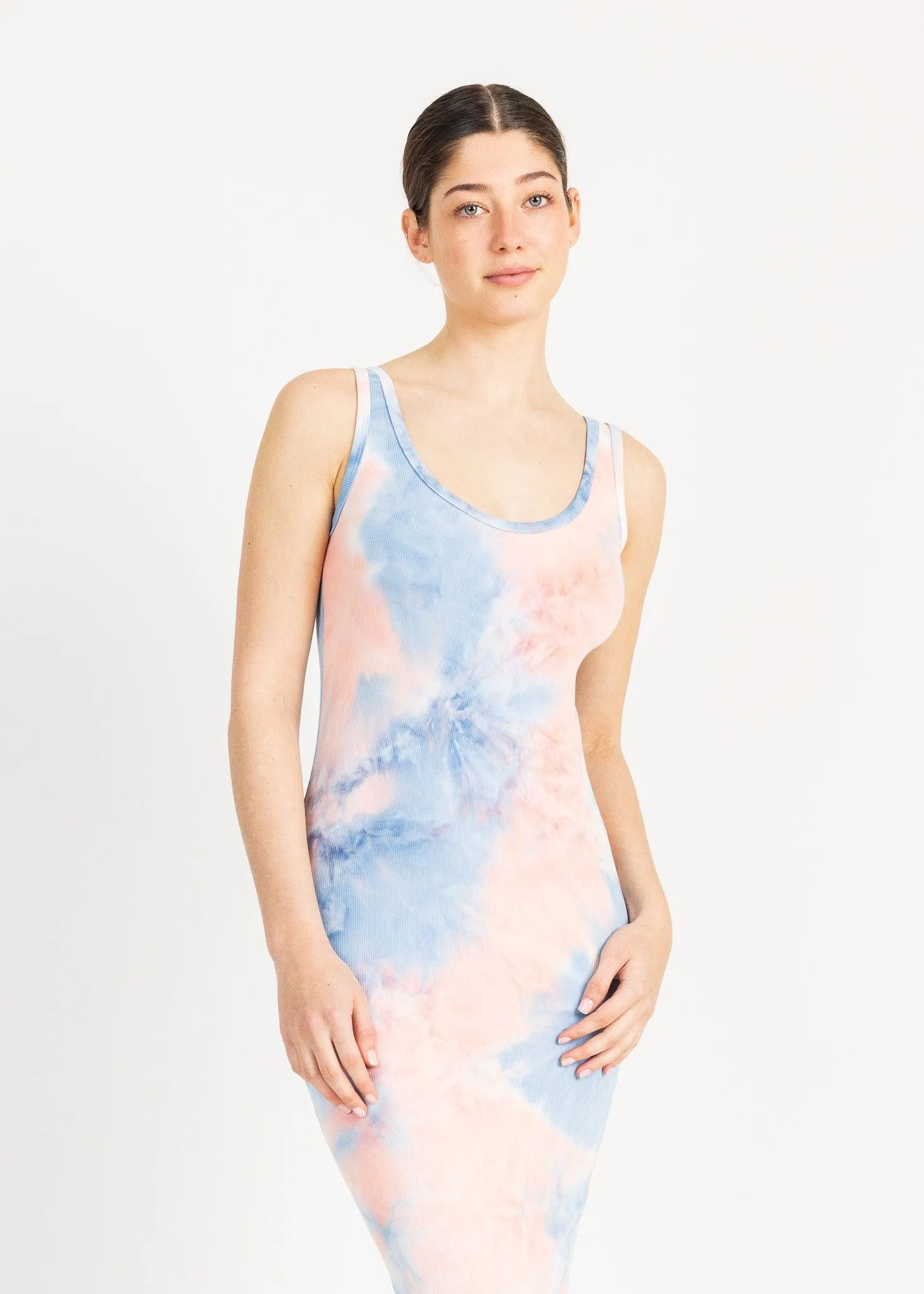 BLAIR 3/4 dress rib tiedye