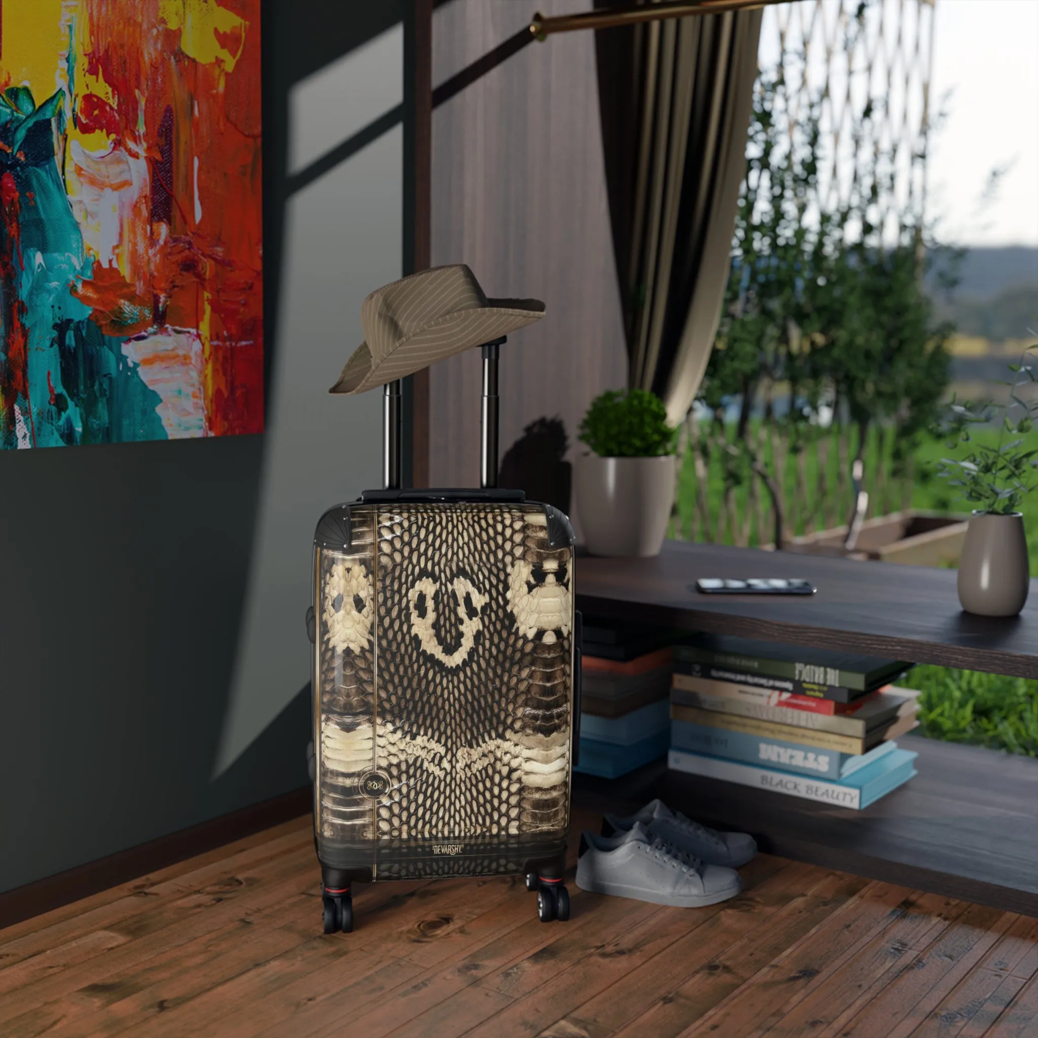 Cobra Print Suitcase 3 Size Carry-on Suitcase Snake Print Luggage Hard Shell Suitcase with Wheels e | 11223