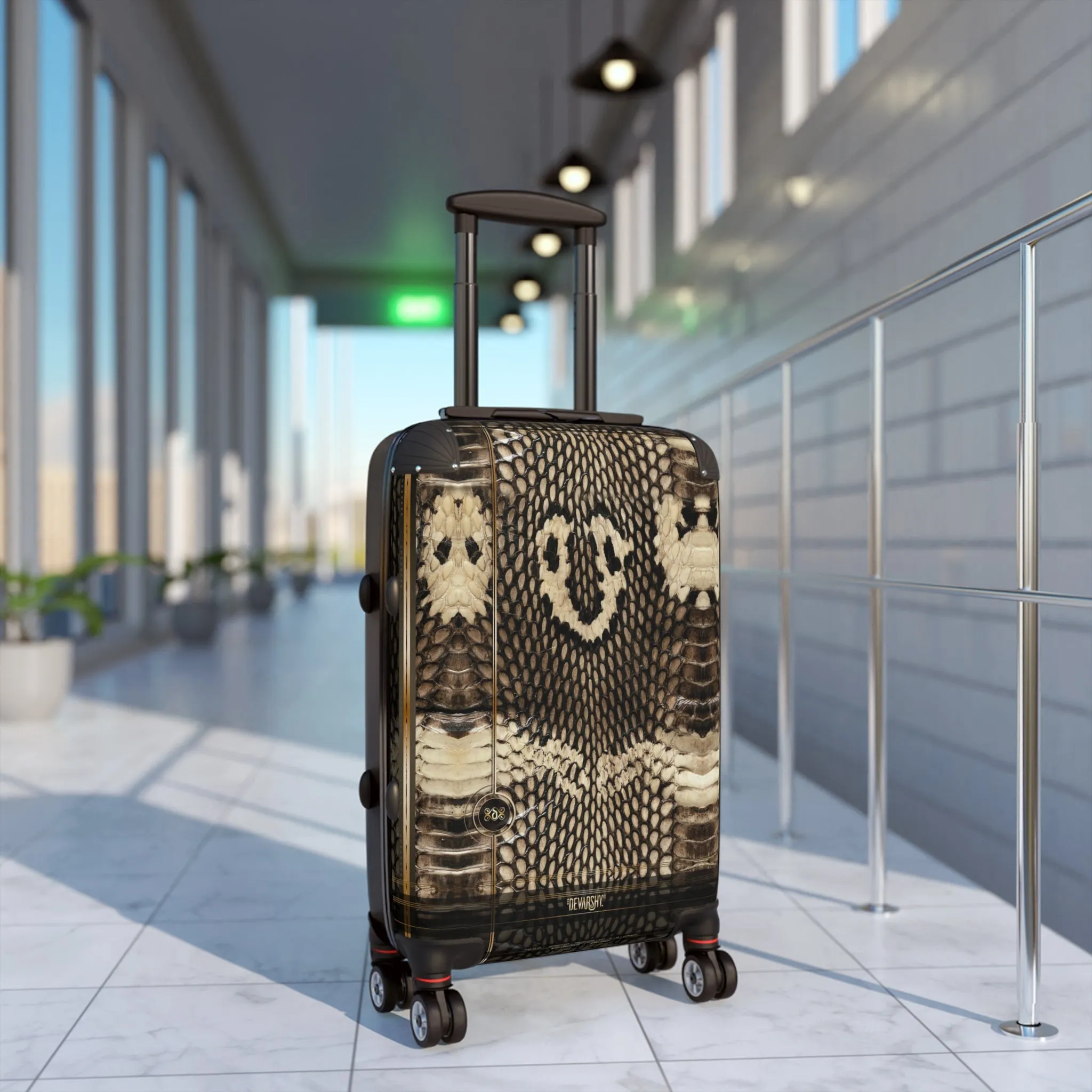 Cobra Print Suitcase 3 Size Carry-on Suitcase Snake Print Luggage Hard Shell Suitcase with Wheels e | 11223