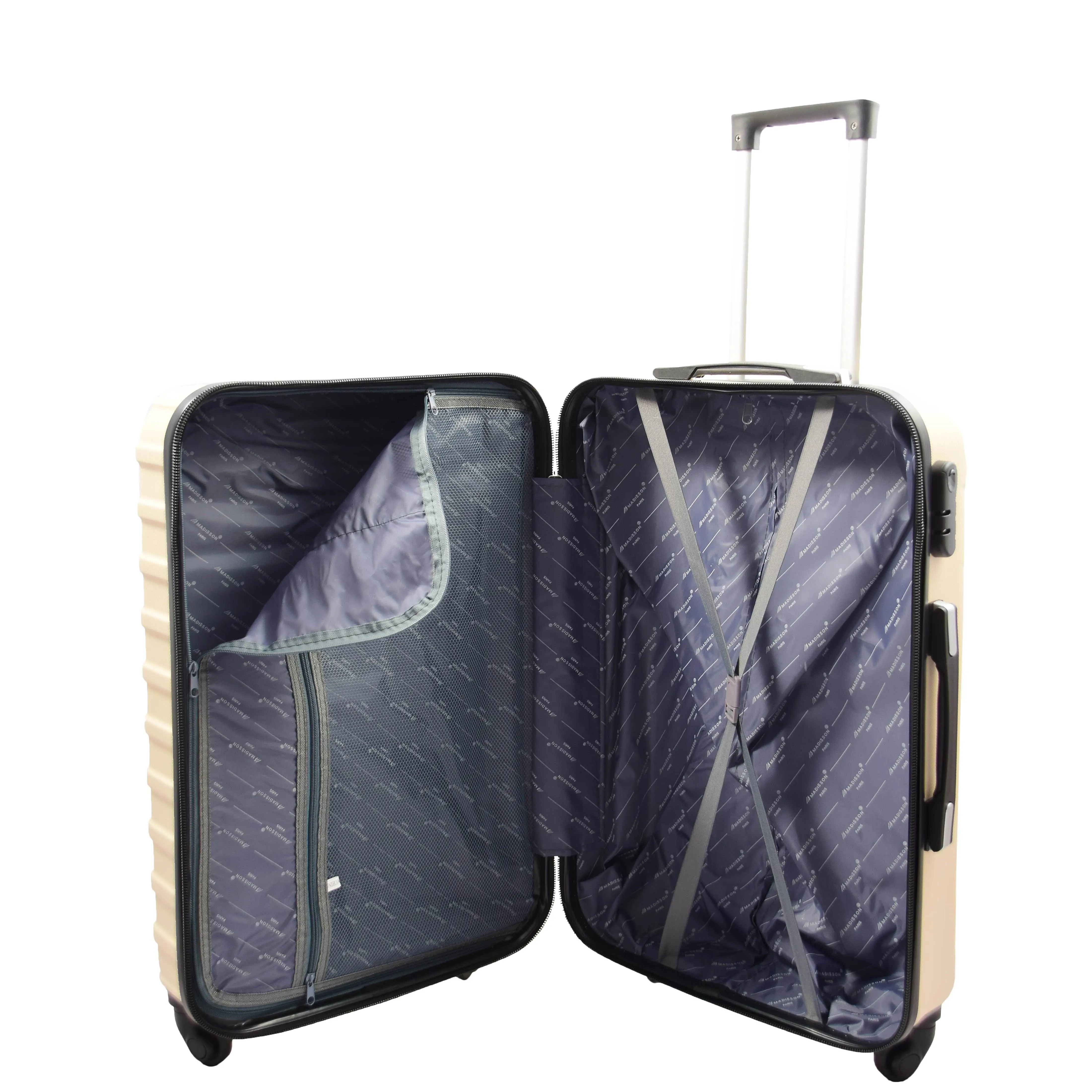 DR552 Hard Shell Four Wheel Suitcase Luggage Off White