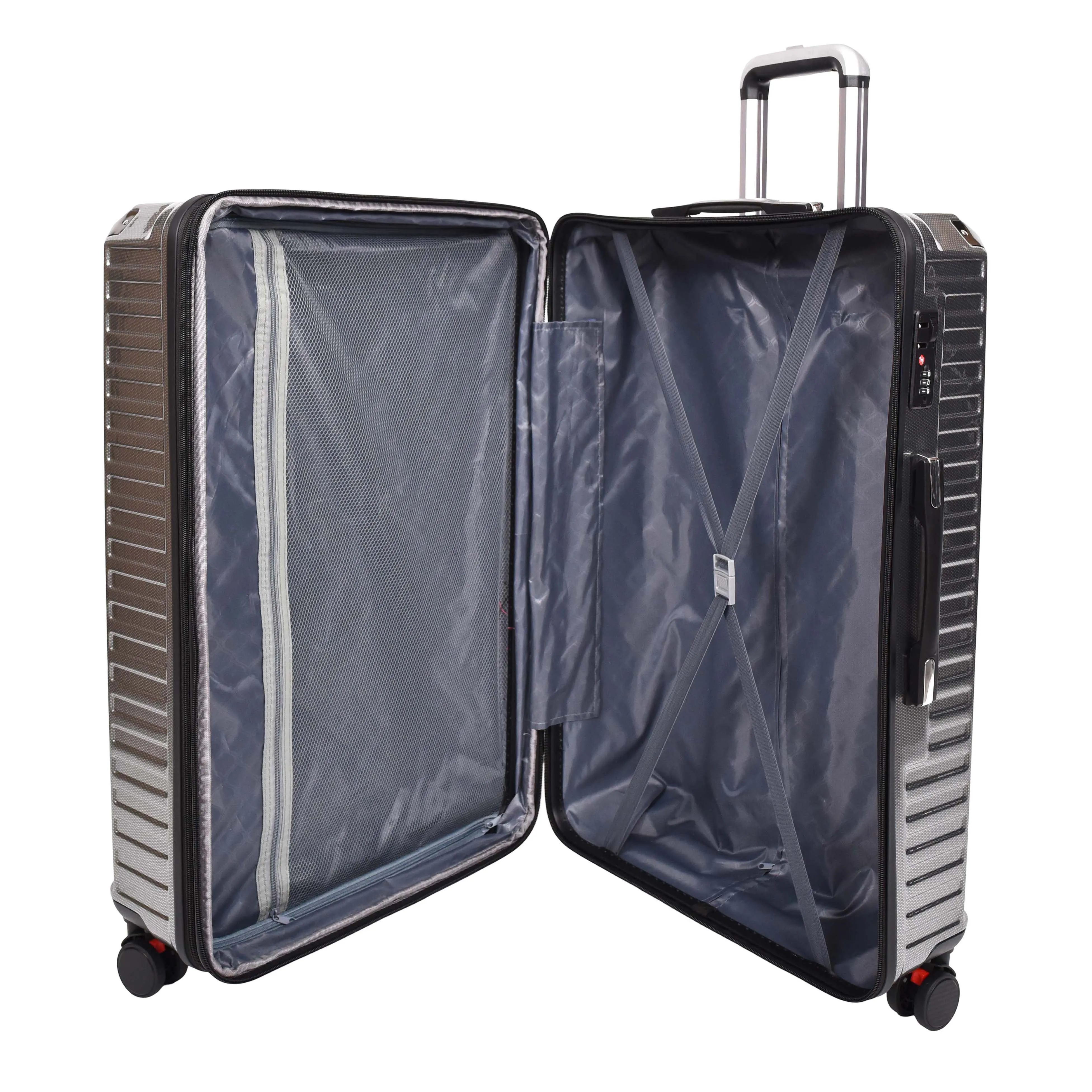 DR691 Four Wheel Suitcase Hard Shell Luggage Charcoal