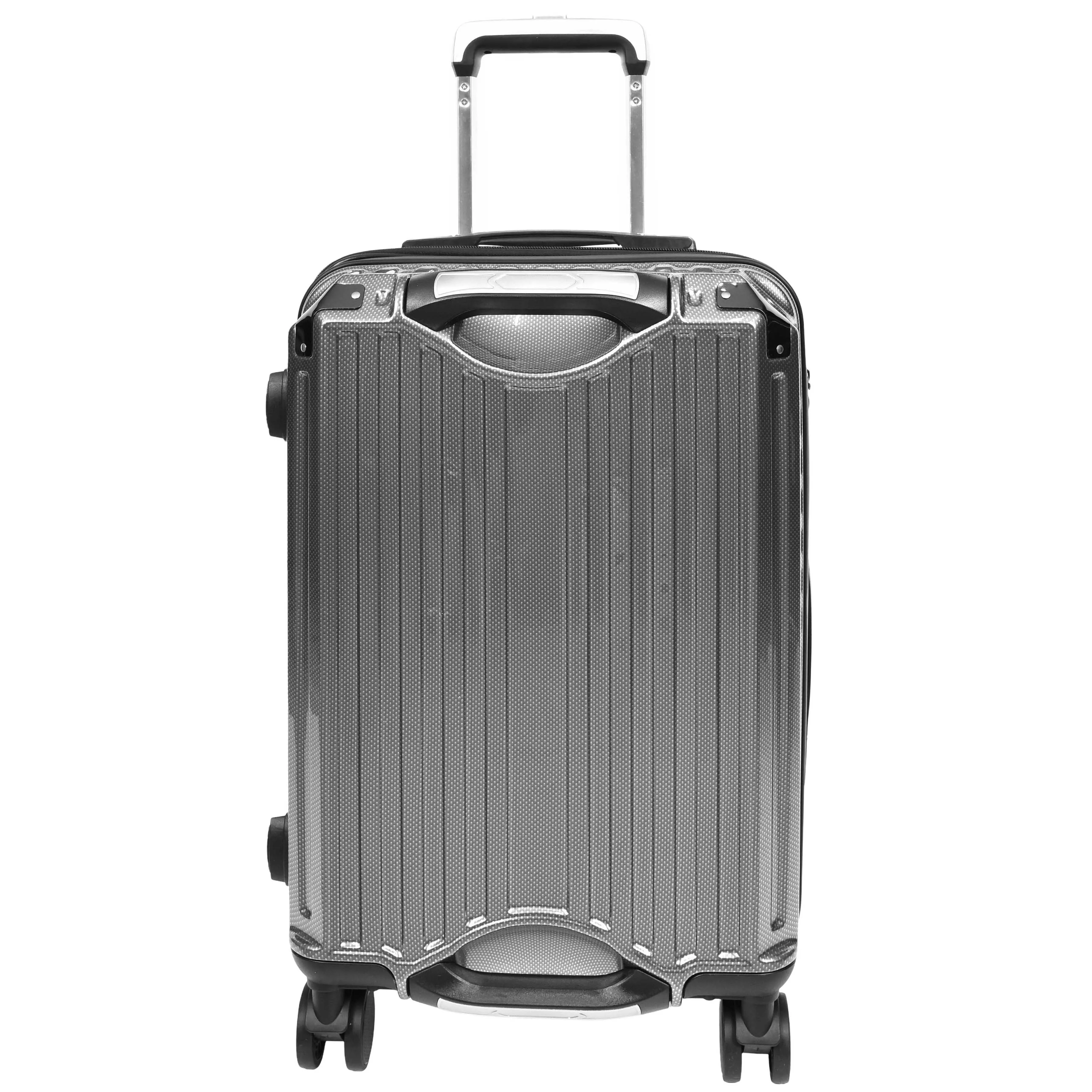 DR691 Four Wheel Suitcase Hard Shell Luggage Charcoal