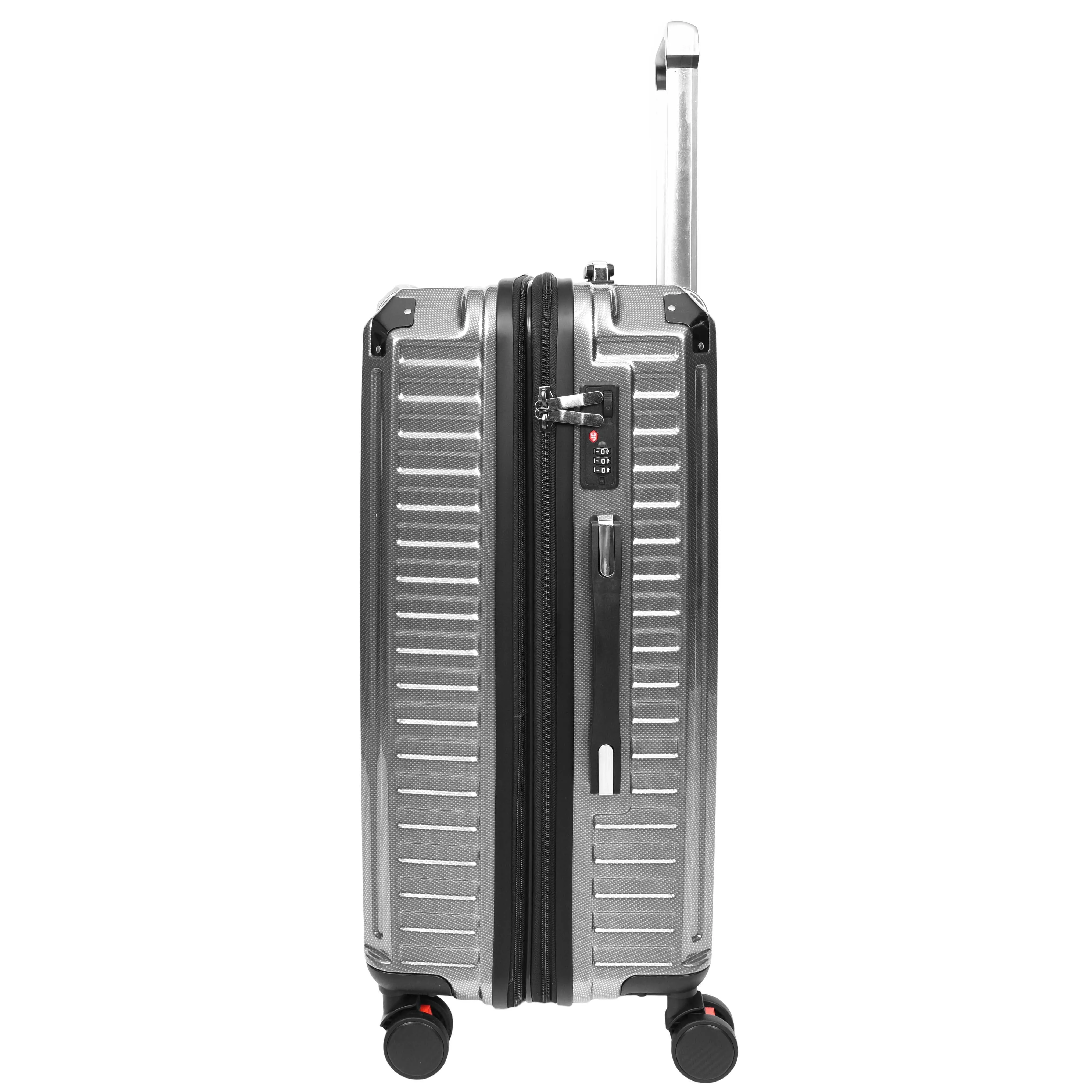 DR691 Four Wheel Suitcase Hard Shell Luggage Charcoal