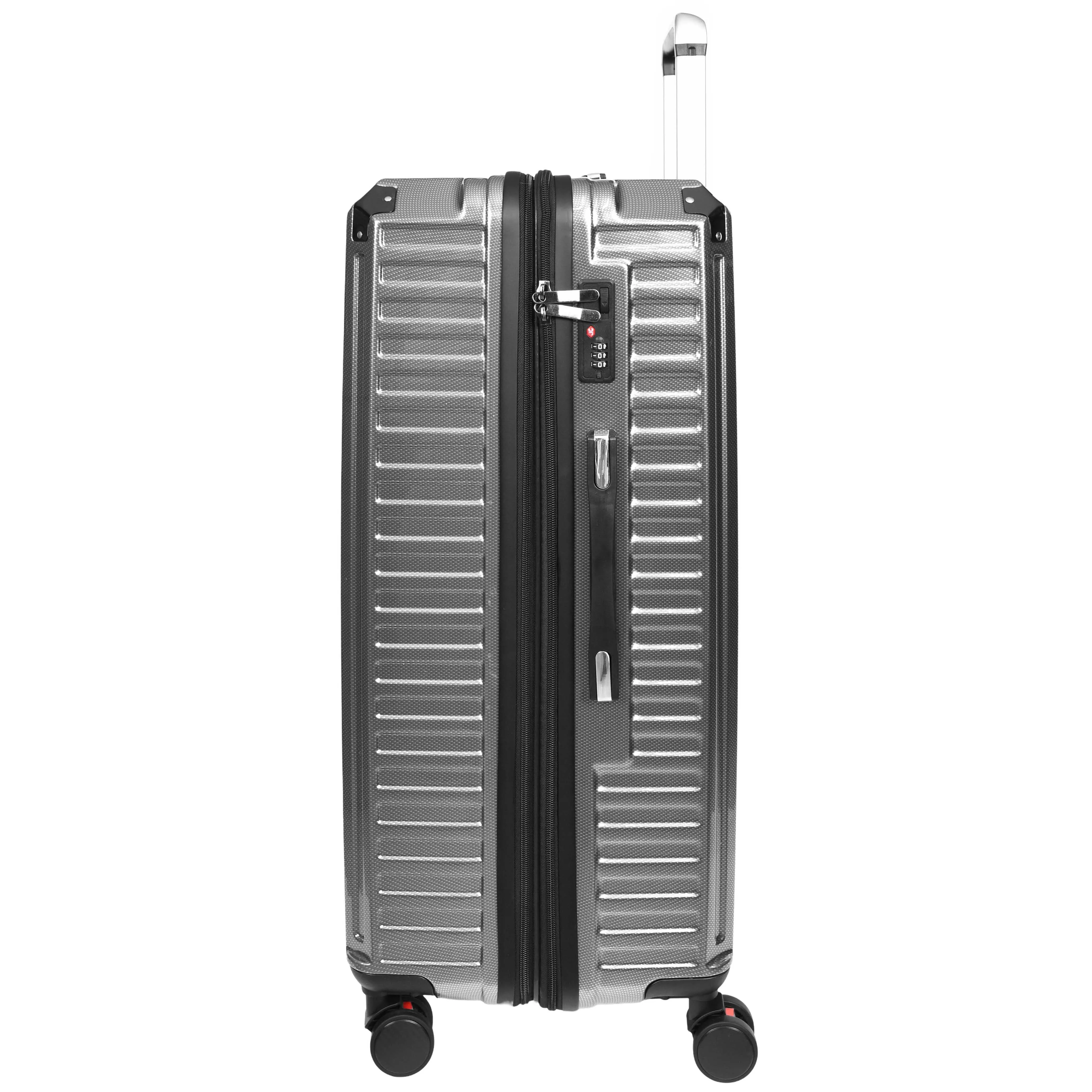 DR691 Four Wheel Suitcase Hard Shell Luggage Charcoal