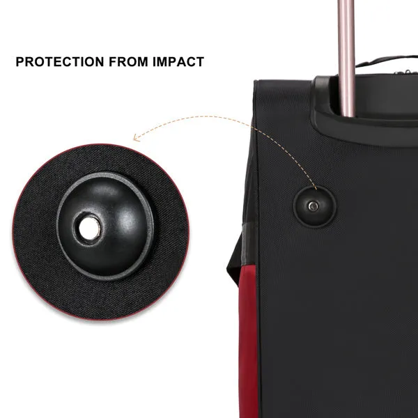 Expandable Waterproof Duffle Bag with Wheel Carry on Luggage Unisex Tote Suitcase Red