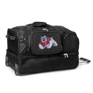 Fresno State Bulldogs 27" Black Rolling Drop Bottom Duffel