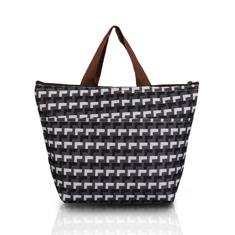 Geometric Lunch Bag Tote