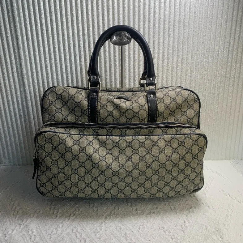 Gucci GG Plus Monogram Beige Duffel Bag