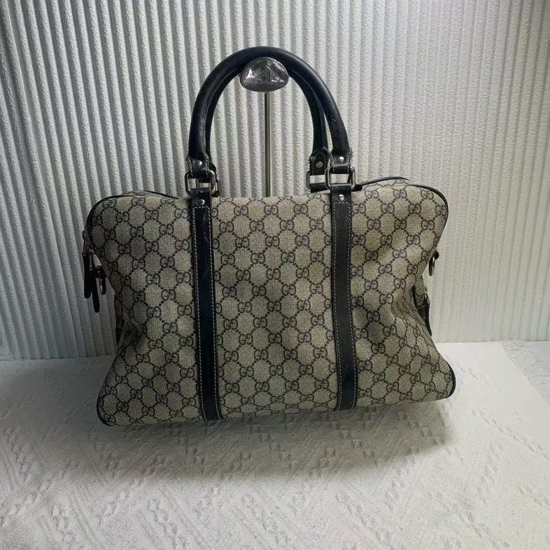 Gucci GG Plus Monogram Beige Duffel Bag