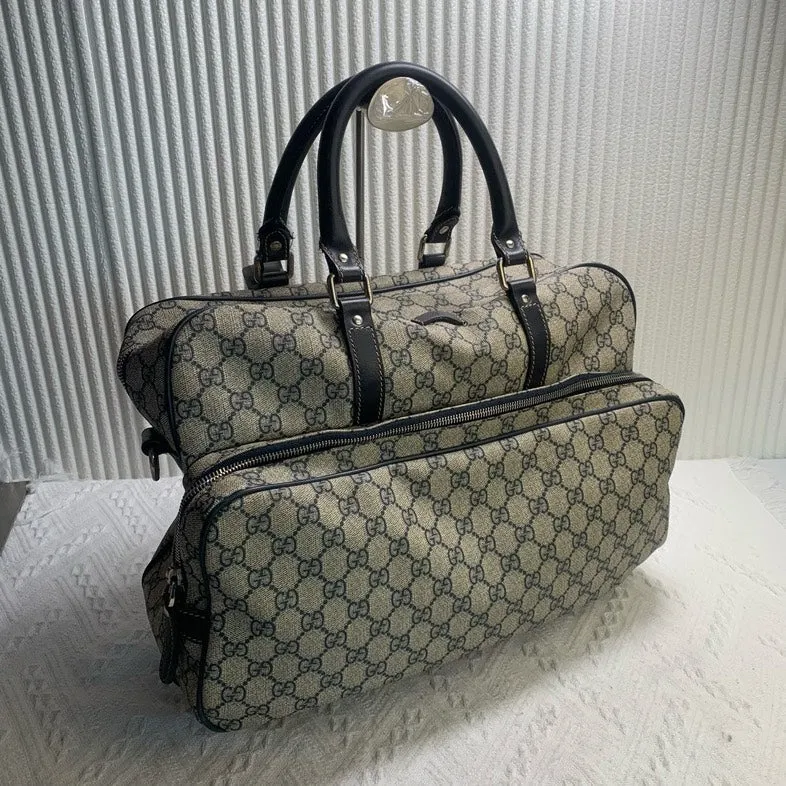 Gucci GG Plus Monogram Beige Duffel Bag