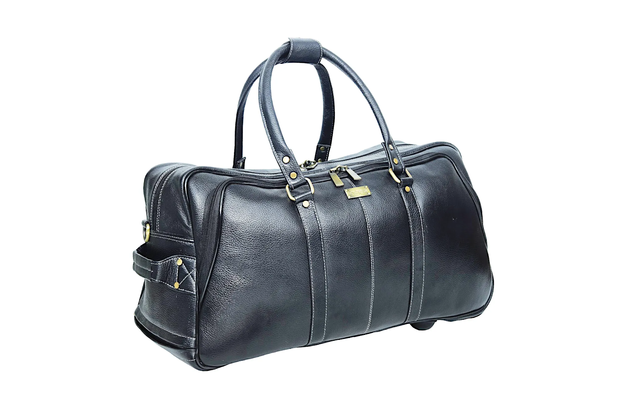 Leather Duffel Trolley Bag 36830