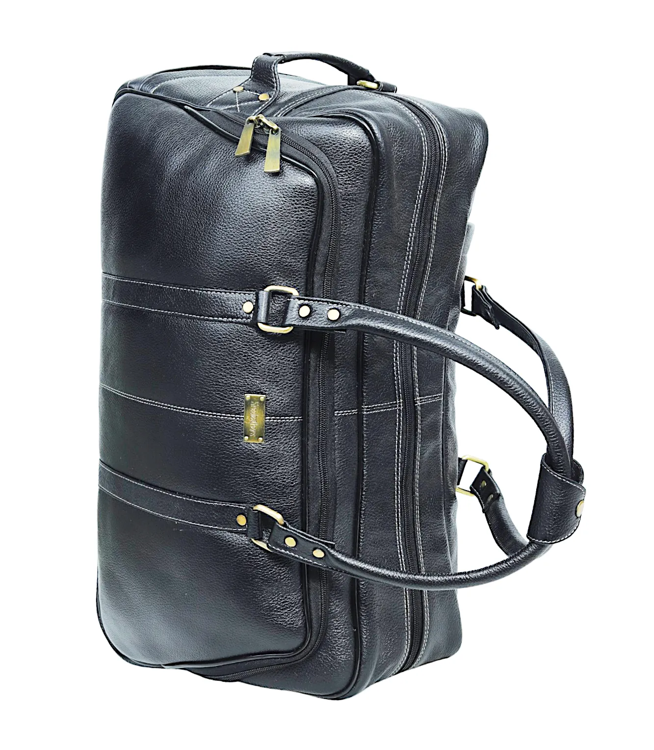 Leather Duffel Trolley Bag 36830
