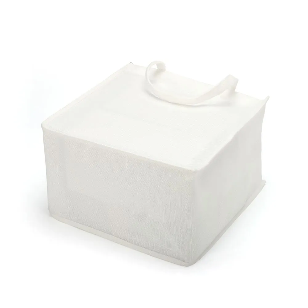 Linen Tote Bag White - 30 x 30 x 19 cm