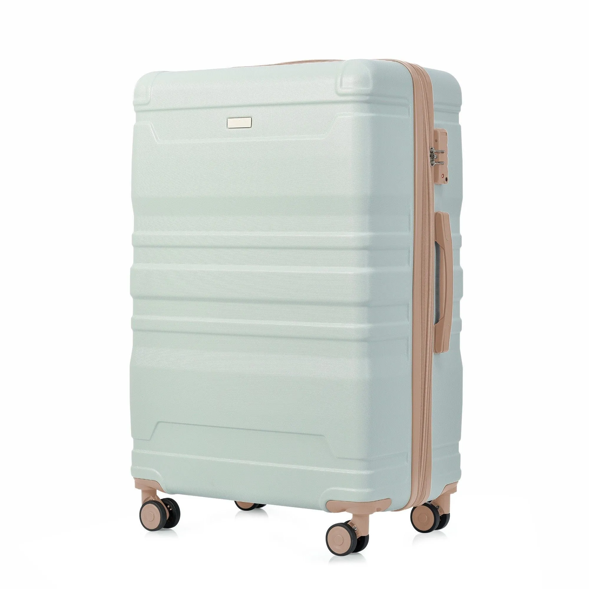 Luggage Sets New Model Expandable Abs Hardshell 3 Pieces Clearance Luggage Hardside Lightweight Durable Suitcase Sets Spinner Wheels Suitcase With Tsa Lock 20''24''28'' - Gray Green