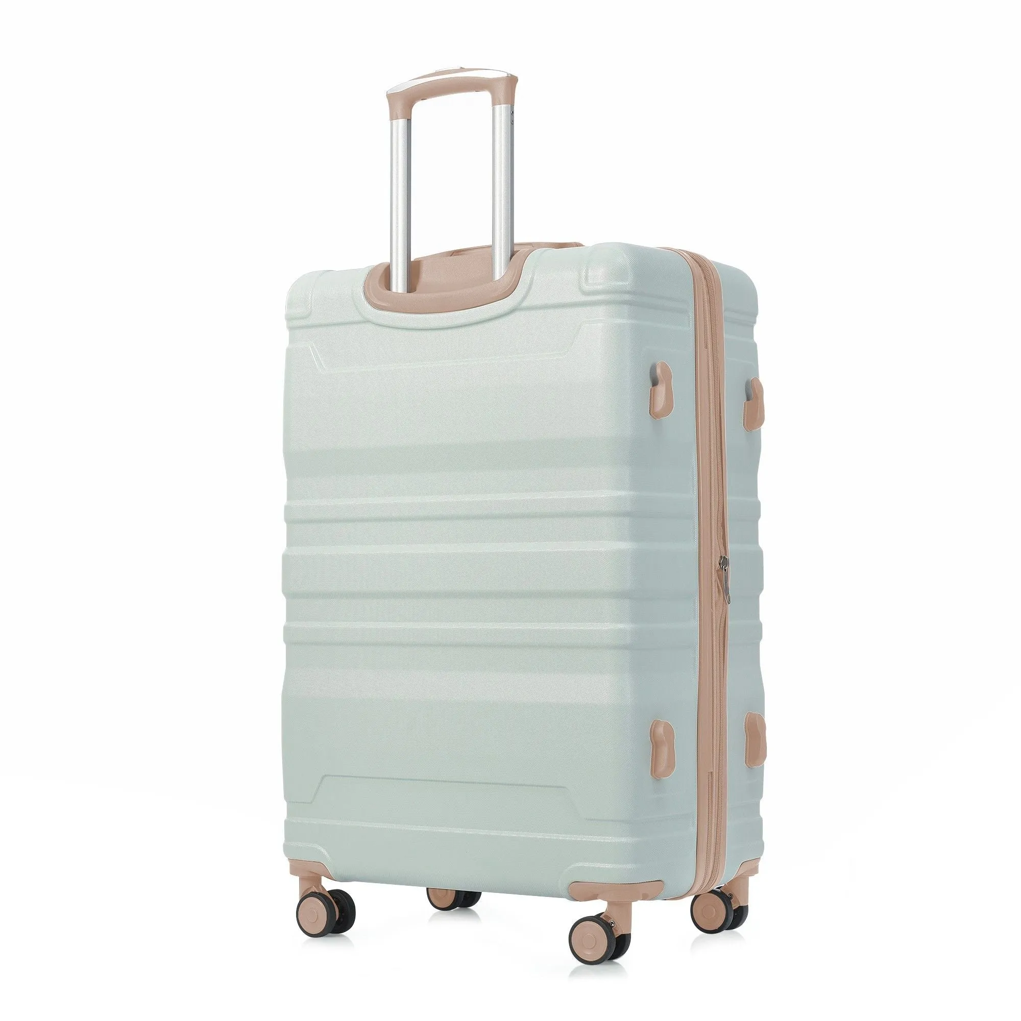Luggage Sets New Model Expandable Abs Hardshell 3 Pieces Clearance Luggage Hardside Lightweight Durable Suitcase Sets Spinner Wheels Suitcase With Tsa Lock 20''24''28'' - Gray Green