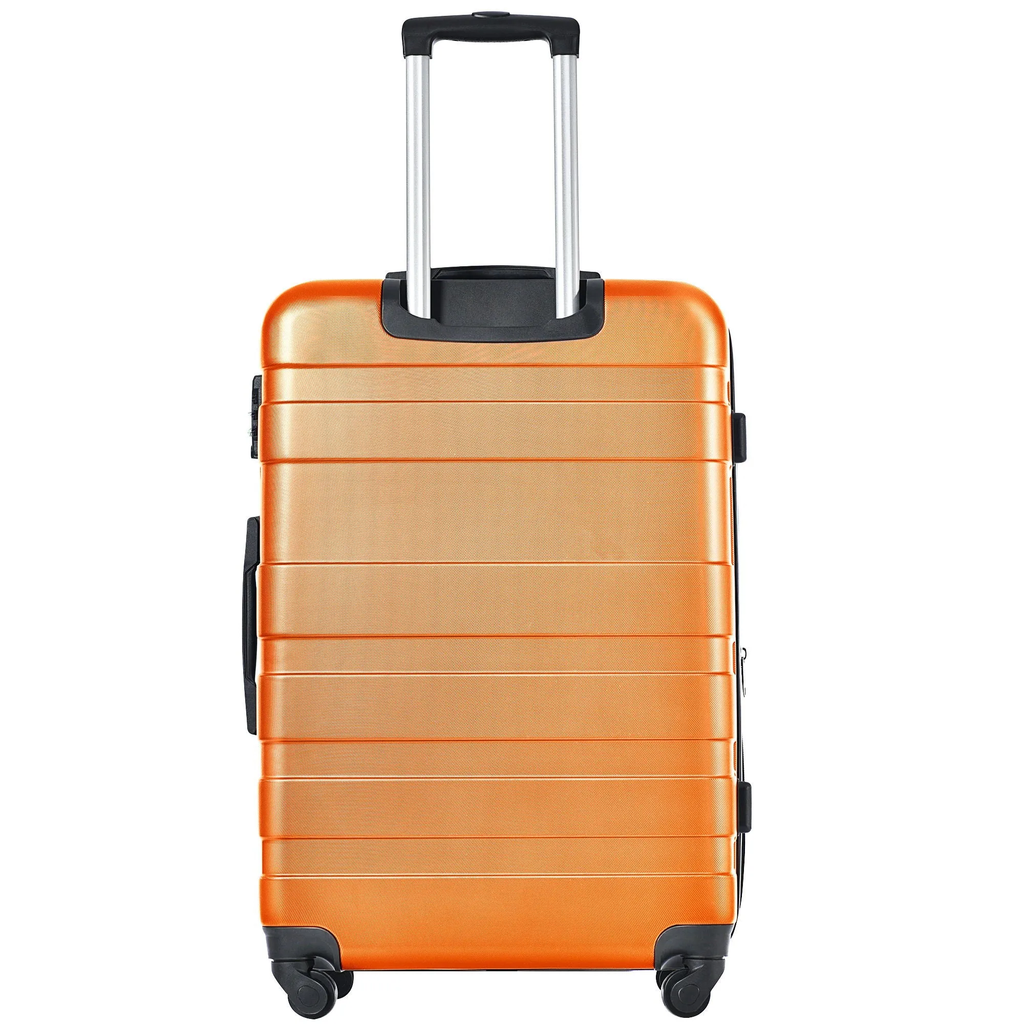 Luggage Sets New Model Expandable Abs Hardshell 3 Pieces Clearance Luggage Hardside Lightweight Durable Suitcase Sets Spinner Wheels Suitcase With Tsa Lock 20''24''28'' (Orange)