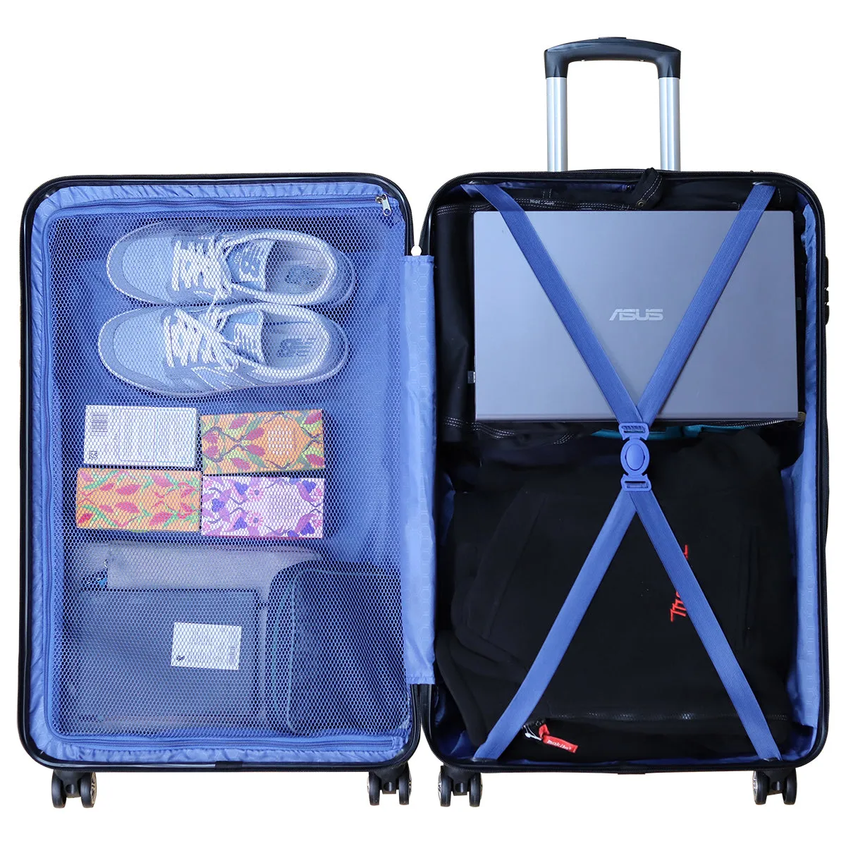 Newcom 28" (70 cm) Hard Shell Trolley Suitcase - Black