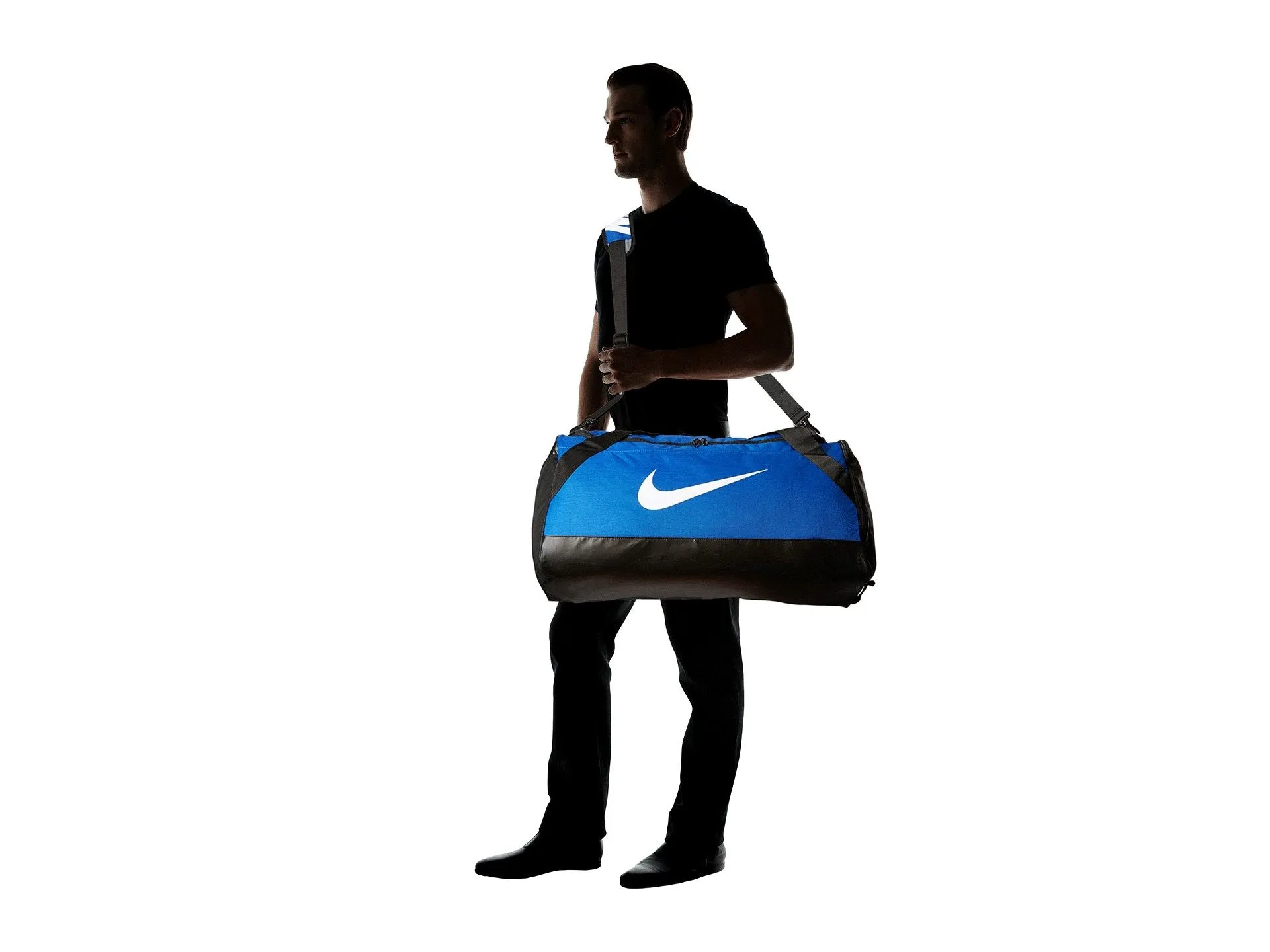 NIKE Brasilia Training Duffel Bag, Game Royal/Black/White, Large