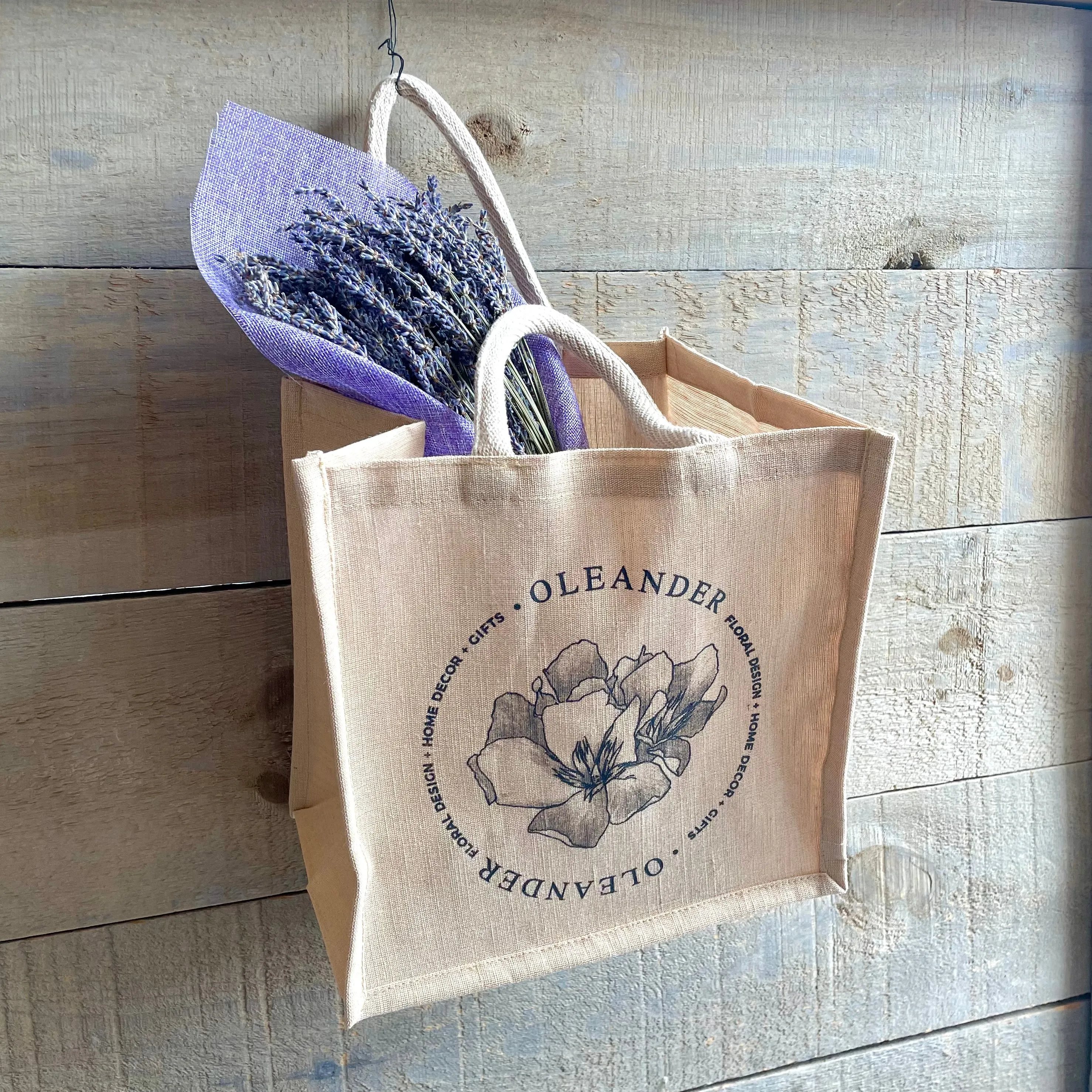 Oleander Lined Tote Bag