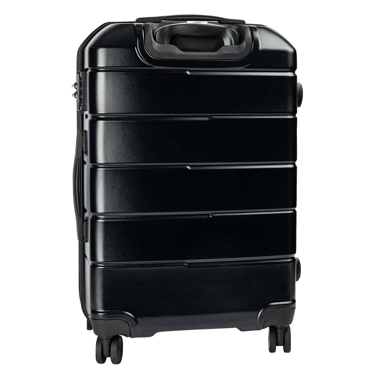 Olympus 3PC Artemis Luggage Set Hard Shell Suitcase ABS PC  Jet Black