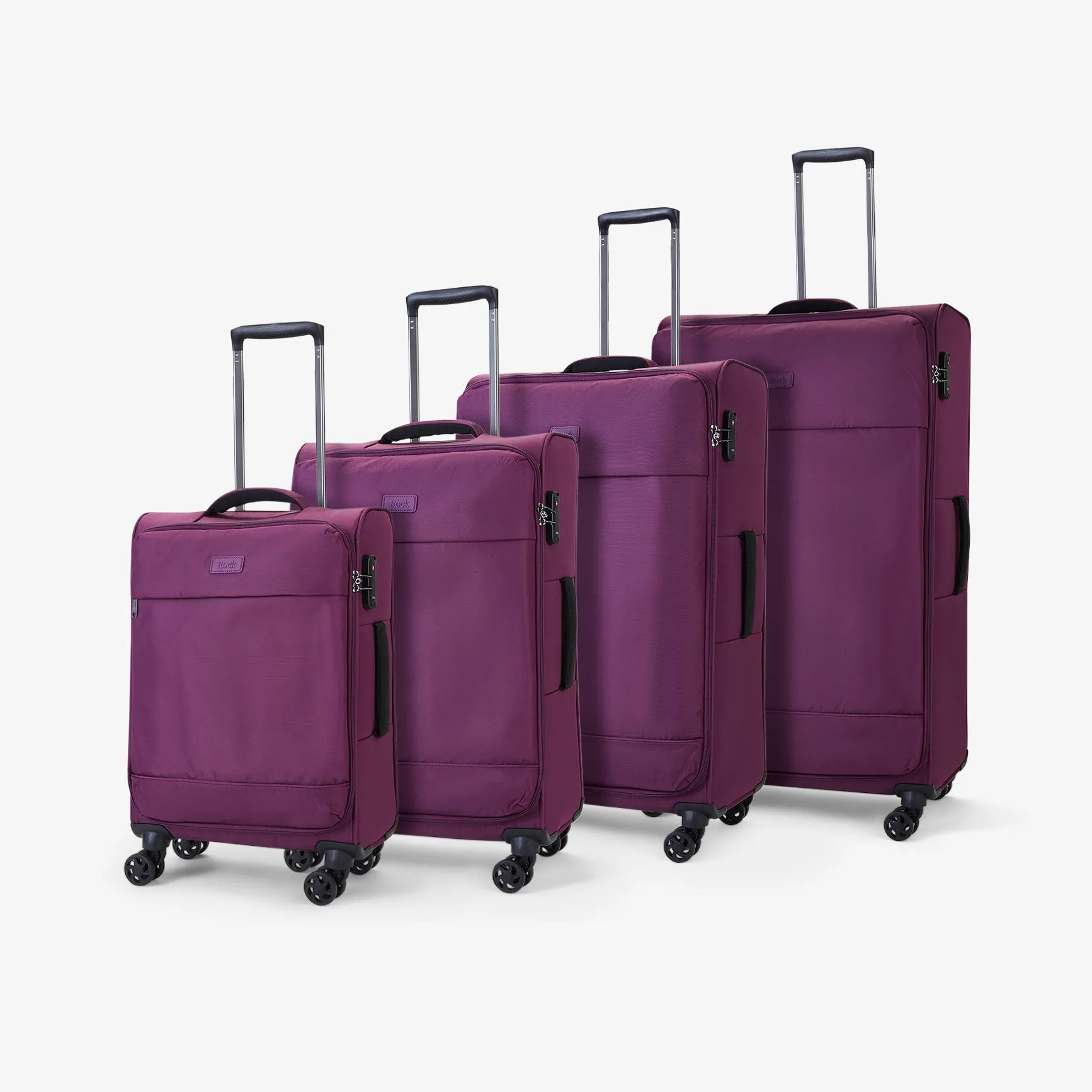 Paris Set of 4 Suitcases in Purple