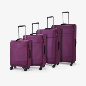 Paris Set of 4 Suitcases in Purple