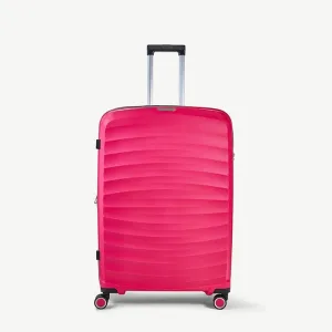 Rock Sunwave Expandable Spinner Medium Suitcase 66cm - Pink