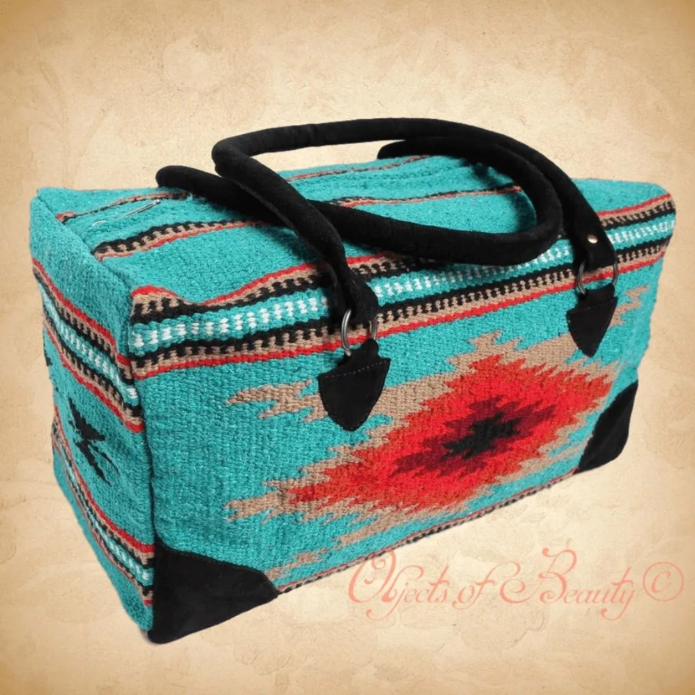 Star Quest Turquoise Woven Duffel | Yellowstone Spirit Southwestern Collection