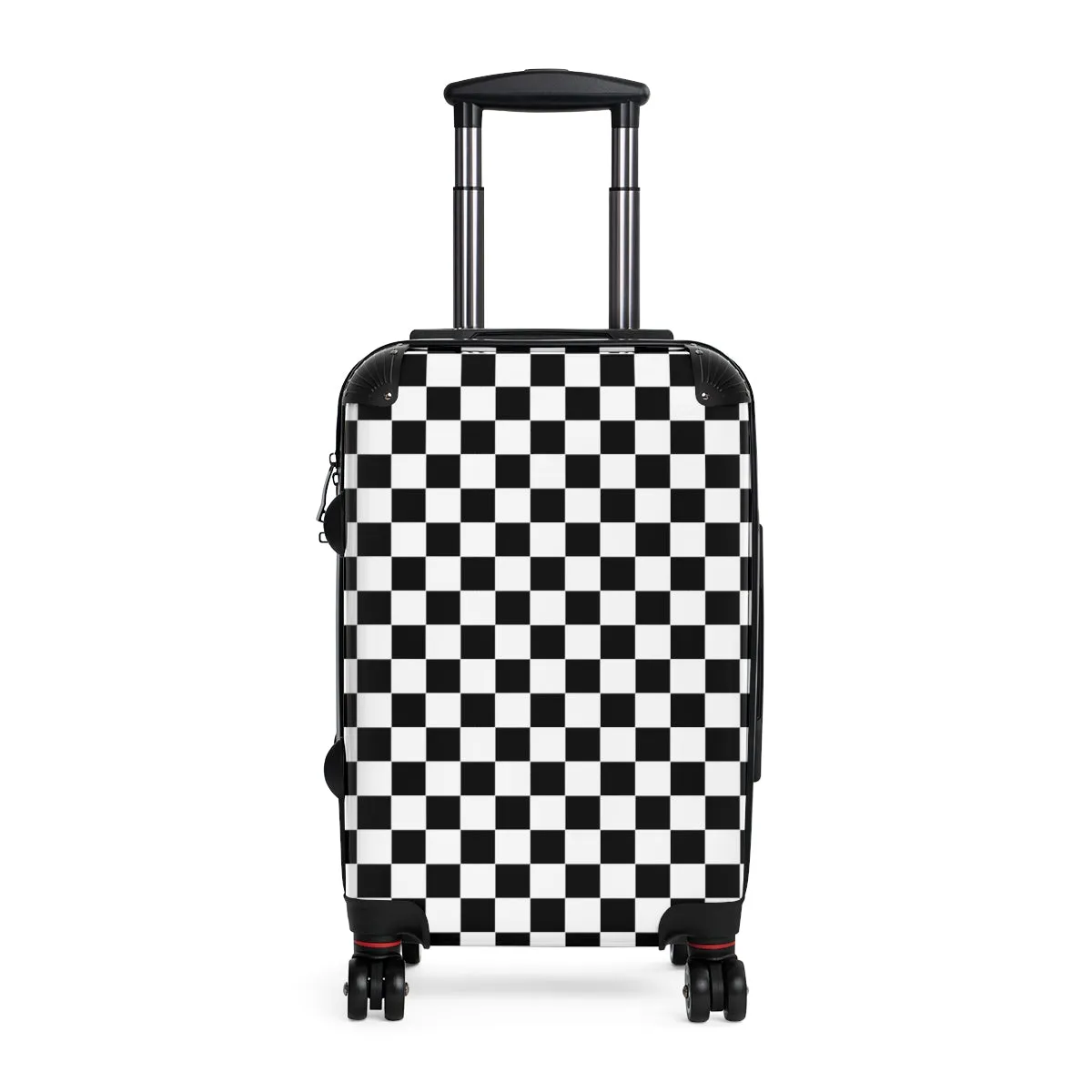 Suitcase Checkered Cabin Suitcase with Wheels Combination Lock Adjustable telescopic handle 360 Swivel Durable Hard Shell Case