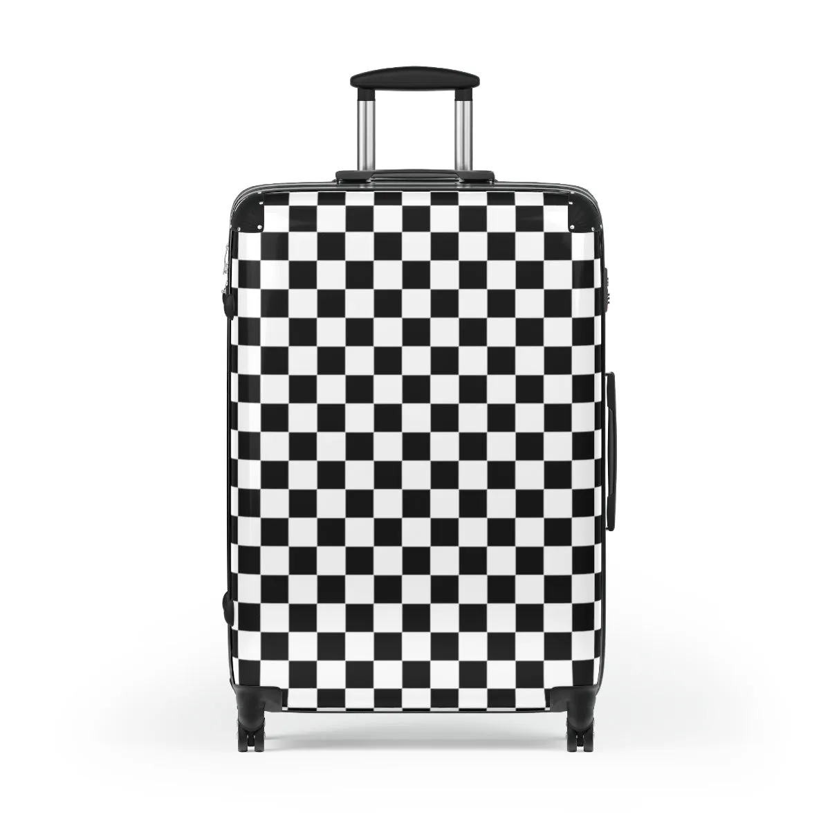 Suitcase Checkered Cabin Suitcase with Wheels Combination Lock Adjustable telescopic handle 360 Swivel Durable Hard Shell Case