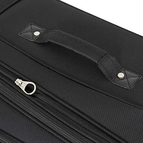 SwissGear Sion Softside Expandable Luggage, Black, Checked-Large 29-Inch