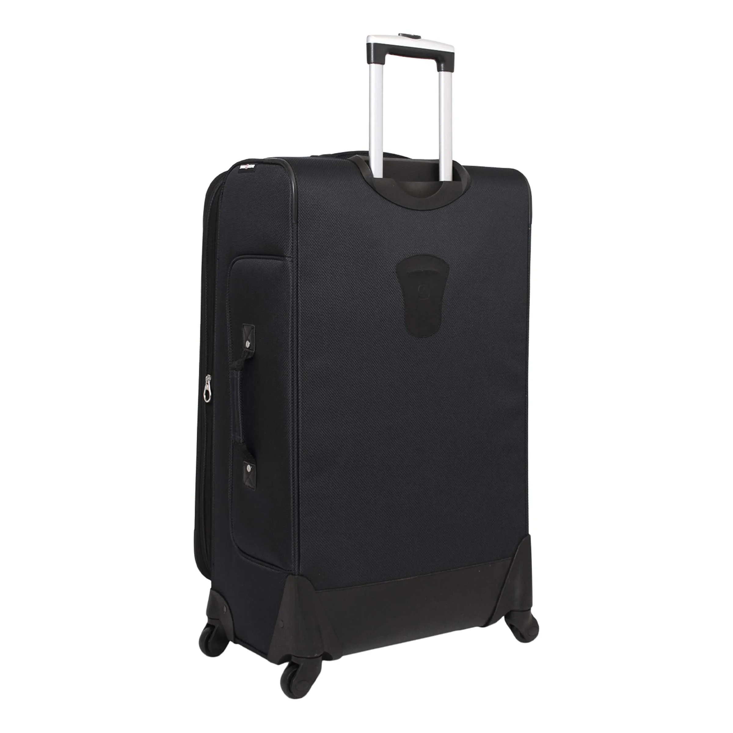 SwissGear Sion Softside Expandable Luggage, Black, Checked-Large 29-Inch